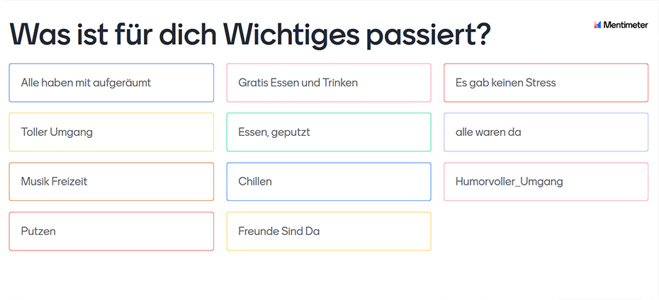 Abbildung 1 - Menitmeter Übersicht: Was ist für dich Wichtiges passiert?